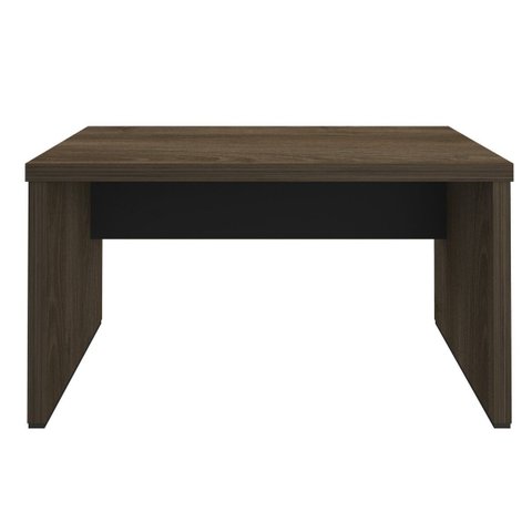 Mesa Office Executiva Tampo 50mm Tamburato Charuto/Preto