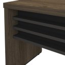 Ver imagem 4 de Mesa Office Executiva Tampo 50mm Tamburato Charuto/Preto