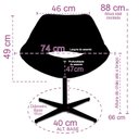 Ver imagem 6 de Poltrona Berlim Corino Branca Base Giratória de Madeira:Giratória de Madeira