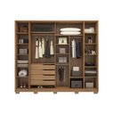 Ver imagem 6 de Guarda Roupa 4 Portas de Correr e 4 Gavetas C- 2 Espelhos e Pés Laredo Flex Nogueira-nogueira ou