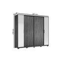 Ver imagem 5 de Guarda Roupa 4 Portas de Correr e 4 Gavetas C- 2 Espelhos e Pés Laredo Flex Nogueira-nogueira ou