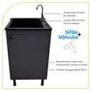 Ver imagem 3 de Balcão de Lavanderia 100% Mdf com Tanque de Fibra 30lt Cor:cinza