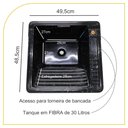 Ver imagem 4 de Balcão de Lavanderia 100% Mdf com Tanque de Fibra 30lt Cor:cinza