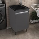 Ver imagem 6 de Balcão de Lavanderia 100% Mdf com Tanque de Fibra 30lt Cor:cinza