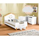 Ver imagem 1 de Cama Juvenil Infantil Alegra Branca e Amêndoa Acompanha Luminária Led