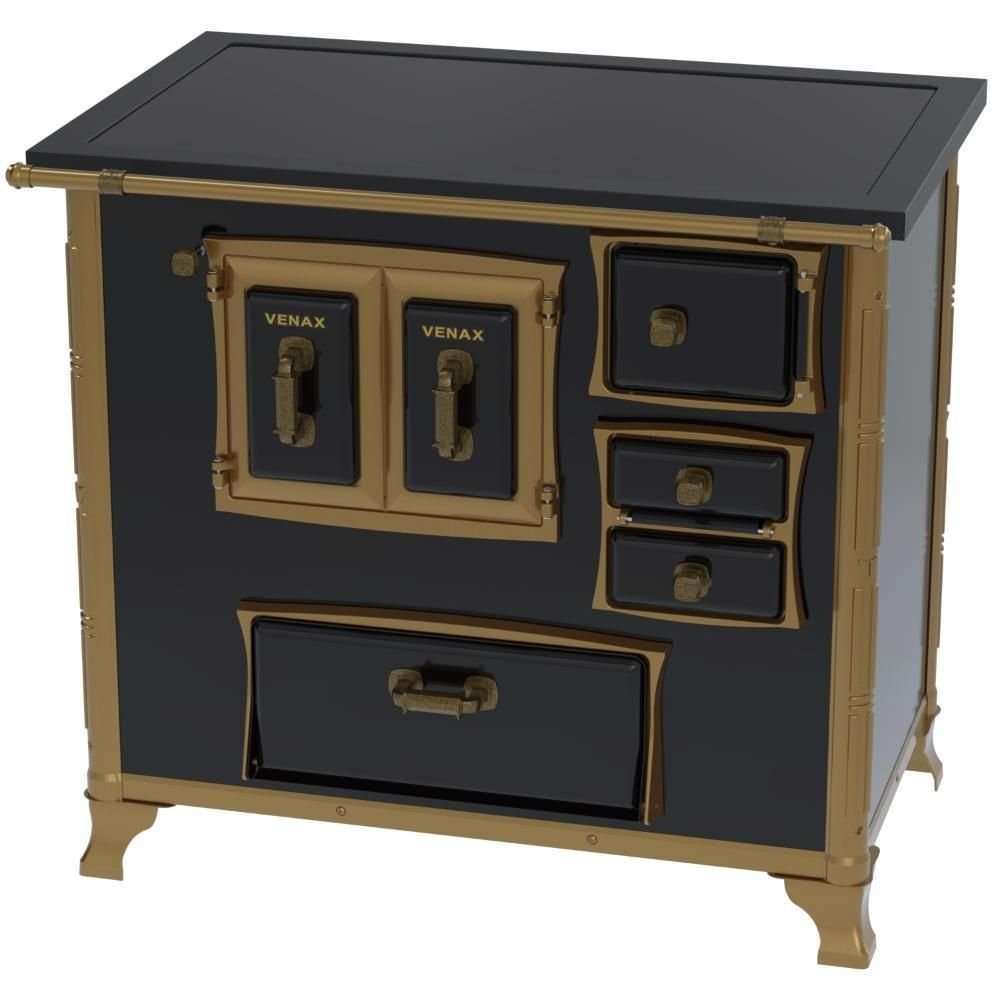Fogao a Lenha Venax Gii N 2 Renaissance Premium Preto Se | MadeiraMadeira