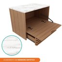 Ver imagem 5 de Balcão Gabinete Suspenso para Banheiro 1 Porta e 1 Gaveta Bn3613 Tecnomobili Amêndoa/mármore
