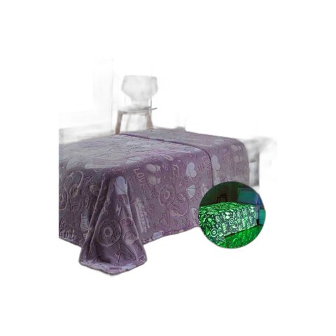 Manta Shine Super Girl Lilas Solteiro
