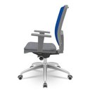 Ver imagem 2 de Cadeira Brizza Diretor Grafite Tela Azul com Assento Concept Granito Base Autocompensador Aluminio