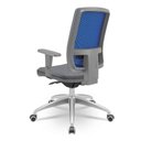 Ver imagem 3 de Cadeira Brizza Diretor Grafite Tela Azul com Assento Concept Granito Base Autocompensador Aluminio