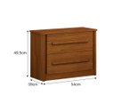 Ver imagem 2 de Mesa de Cabeceira 2 Gavetas Lisboa Leifer Moveis Cinamomo