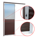 Ver imagem 2 de Porta Correr Susp.Meia Veneziana Meia Vidro Esq L.25 Mix Corten 210x70 Brimak