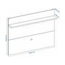 Ver imagem 4 de Painel para TV até 50 Polegadas 135,4cmx105,8cm Nt 1185 Branco Off White/Freijó Trend