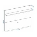 Ver imagem 4 de Painel para TV até 50 Polegadas 135,4CMX105,8cm Nt 1185 Branco