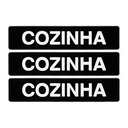 Ver imagem 1 de Combo 6 Placas De Sinalização Cozinha 30x7 Acesso - A-409 F9e