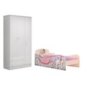 Ver imagem 1 de Jogo Duas Peças Guarda-Roupa Qmovi 2617 e Cama Floresta