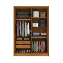 Ver imagem 4 de Guarda Roupa Solteiro Dinamarca 04 portas com pés Tcil Móveis Cinamomo C/ Off White