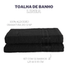 Kit 2 Toalhas de Banho 100% Algodão Linea:preto - 2