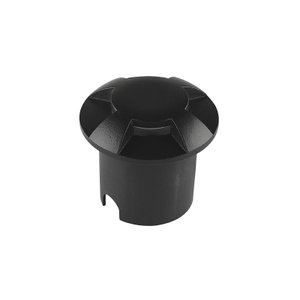 Balizador de Solo Preto Led Taschibra Dome 4 Fachos 1w 3000k - Preto - Luz Quente 3000k