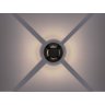 Balizador de Solo Preto Led Taschibra Dome 4 Fachos 1w 3000k - Preto - Luz Quente 3000k - 2