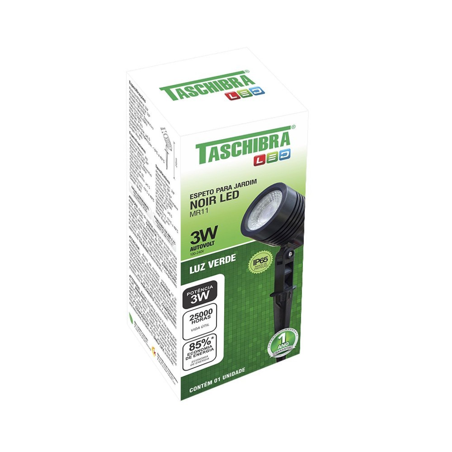 Espeto para Jardim LED MR11 3W 6500k Noir Taschibra - 3