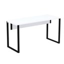 Ver imagem 1 de Mesa Escritório P25 Tub Pandin 170 Cm Largura X 70 Cm Profundidade Tampo Mdp Branco Pé Aço
