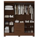 Ver imagem 2 de Guarda Roupa Casal Primordial Max 6 Portas 2 Gavetas Jacarandá Fosco - Zanzini