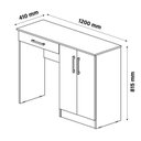 Ver imagem 5 de Escrivaninha com Organizador 2 Portas 120cm Space Patrimar Branco/cinamomo