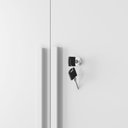 Ver imagem 2 de Armário para Escritório 2 Portas com Chave 61cm Nt 4020 Branco New