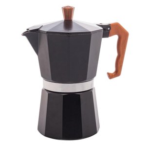 Cafeteira Italiana Wolff de Alumínio Preta Fosca 300ml