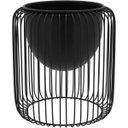 Ver imagem 1 de Cachepô de Metal Preto - 28x26x26cm