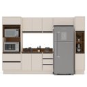 Ver imagem 2 de Cozinha Koya 5 Peças Armários Aéreos Torre Quente Paneleiro Balcão Tampo Rodapé Creme 250049