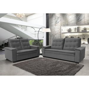 Conjunto Estofado 2 e 3 Lugares Porto 