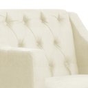 Ver imagem 4 de Poltrona Decorativa Pés Luis XV Gênises Encosto Capitonê Suede Marfim Carolina Moveis