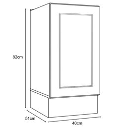 Balcão 400mm 01 Porta Americana Cinza - Henn - 3 Balcão 400mm 01 Porta Americana Cinza - Henn - 3