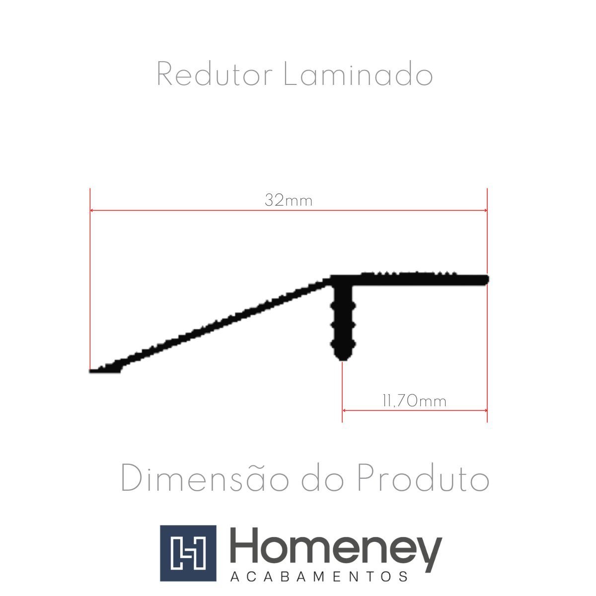Perfil Redutor Metálico Para Piso Laminado 7mm - Homeney Natural Fosco 3m - 2