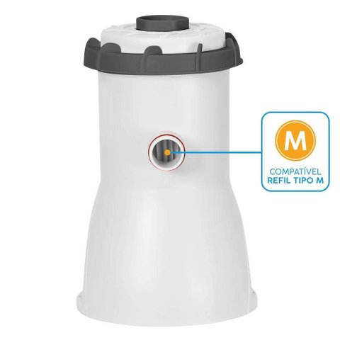 Bomba Filtrante 3.028 Litros/h com Cartucho para Piscina Inflável e Estrutural Vg Plus 110v