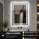 Ver imagem 4 de Espelho de LED Retangular Touch 3 Cores de Luz 60x80cm Bivolts