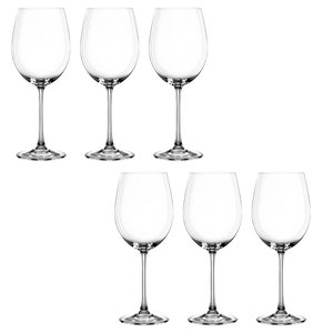 Jogo 6 Taças Vinho Água Cristal Titânio Sophia Bohemia 590ml