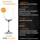 Ver imagem 2 de Jogo 6 Taças Vinho Água Cristal Titânio Sophia Bohemia 590ml