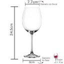 Ver imagem 3 de Jogo 6 Taças Vinho Água Cristal Titânio Sophia Bohemia 590ml