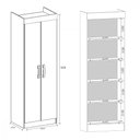 Ver imagem 4 de Armário Multiuso Uruguay 2 Portas Branco Atualle