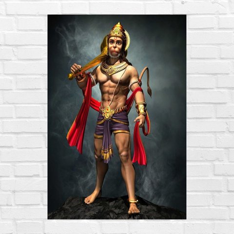 Placa Decorativa MDF Hanuman Tamanho 20x27cm modelo 2