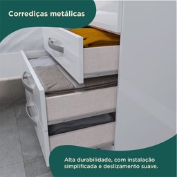 Guarda Roupa Infantil com Cama 4 Portas 3 Gavetas Lisboa Espresso Móveis - 5