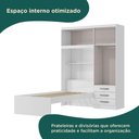 Ver imagem 3 de Guarda Roupa Infantil com Cama 4 Portas 3 Gavetas Lisboa Espresso Móveis Branco/Pink