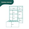 Guarda Roupa Infantil com Cama 4 Portas 3 Gavetas Lisboa Espresso Móveis - 6