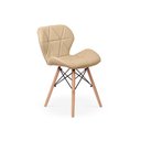Ver imagem 3 de Conjunto Mesa de Jantar Hairpin 130x80 Branca com 6 Cadeiras Eiffel Slim - Nude