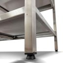 Ver imagem 6 de Mesa de Aço Inox Industrial 140x60x90 cm com 2 Prateleiras Plano Liso com Espelho Nortinox