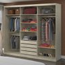 Guarda-roupa Casal 3 Portas com 1 Espelho 100% Mdf 1902e1 Marfim Areia - Foscarini - 3