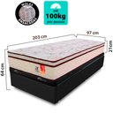 Ver imagem 2 de Cama Box Baú Solteirão (Colchão + Box) Molas Ensacadas 97x203x64cm BF Colchões